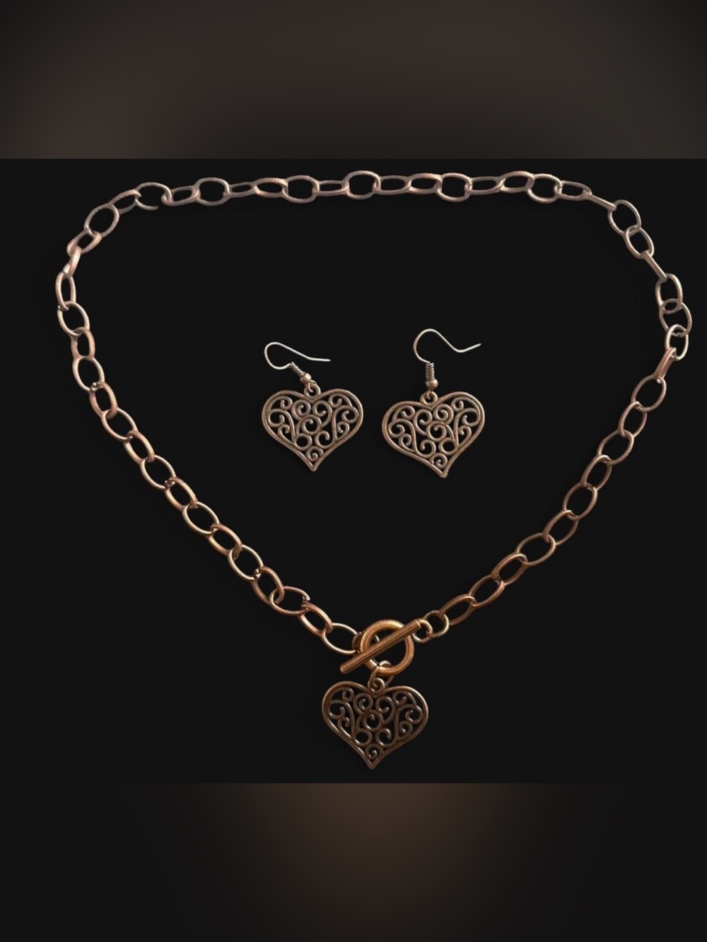 Heart Necklace and Earring Set